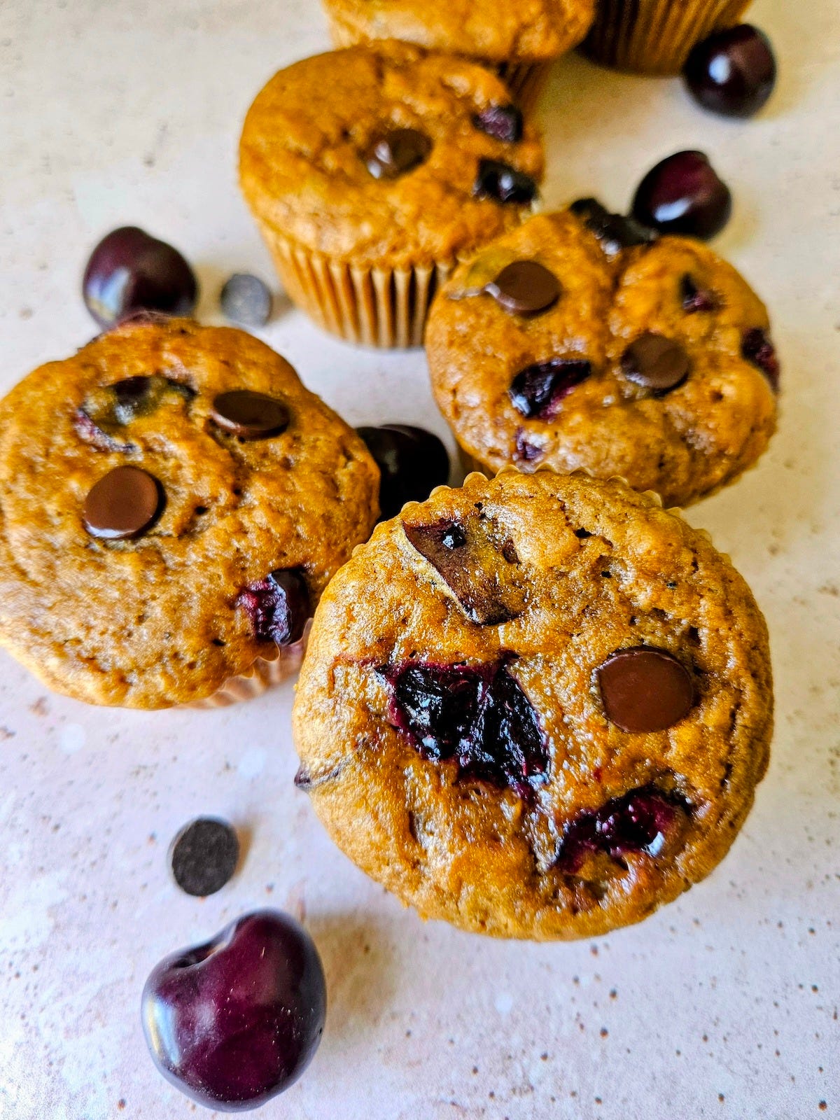 Cherry Chocolate chip Muffins