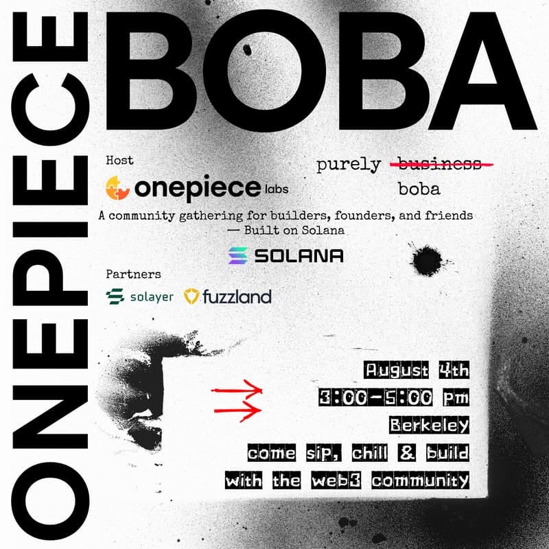 OnePiece Boba @ SBC’25 的封面图片