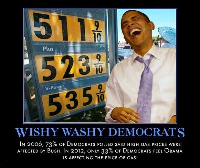 Democrats Gas Hypocrisy
