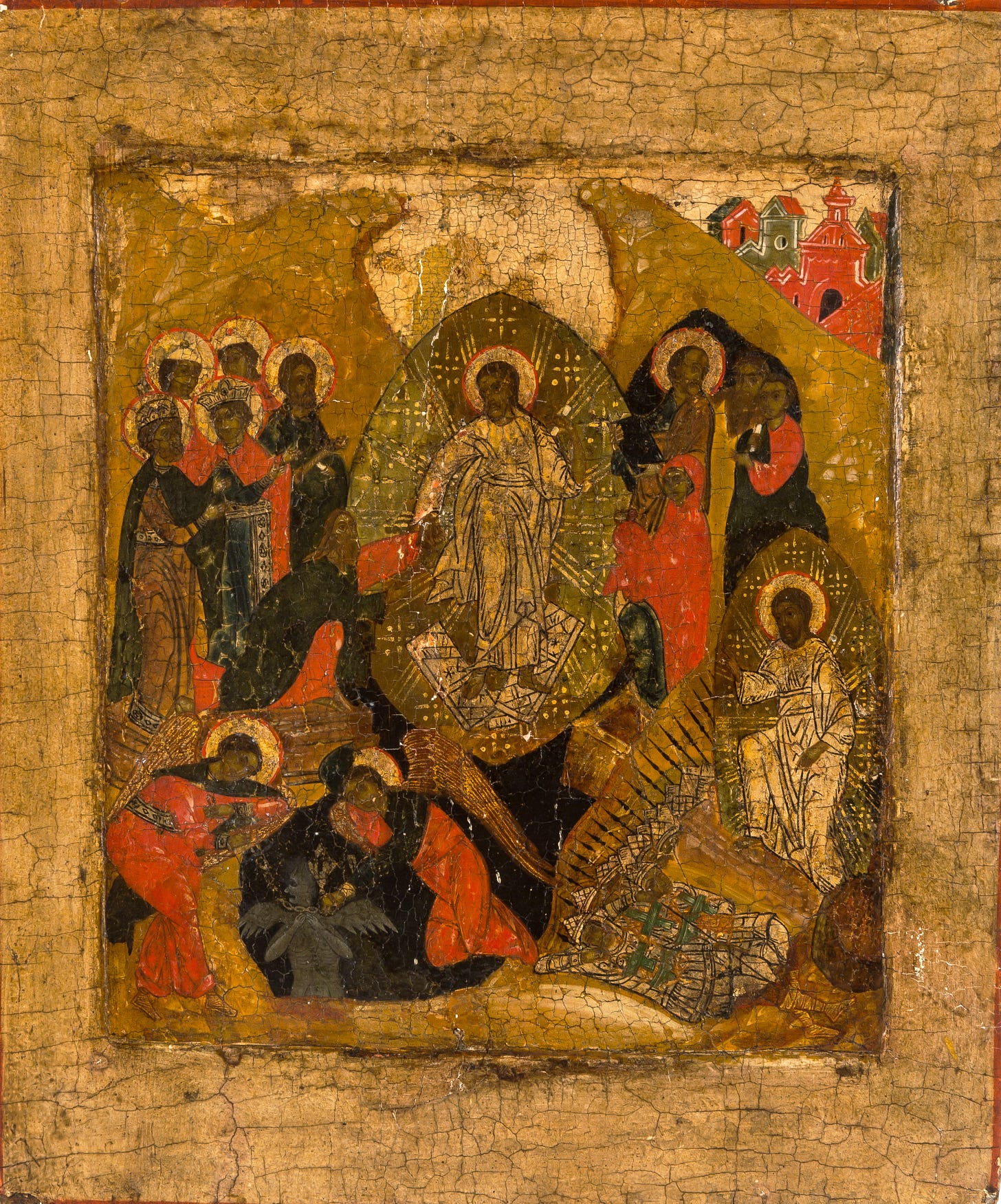 Harrowing of Hell, Russian Icon, 17th Century Harrowing of Hell, Russian Icon, 17th Century