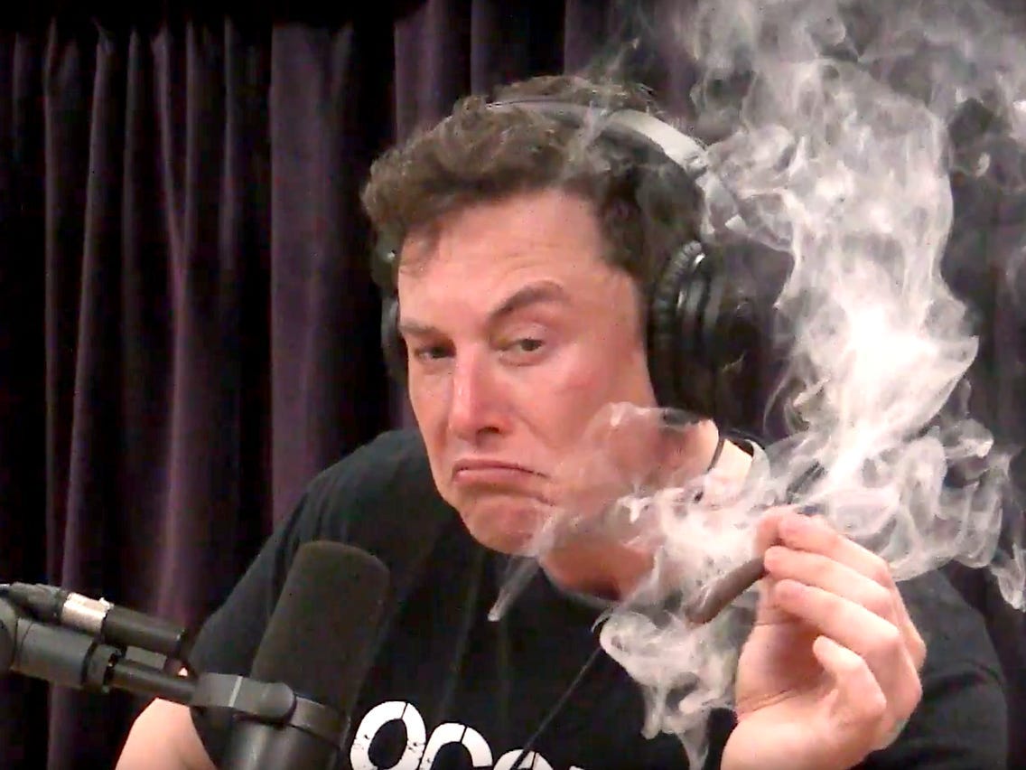 Elon Musk Smokes Weed on Joe Rogan Experience Podcast Elon Musk Smokes Weed on Joe Rogan Experience Podcast