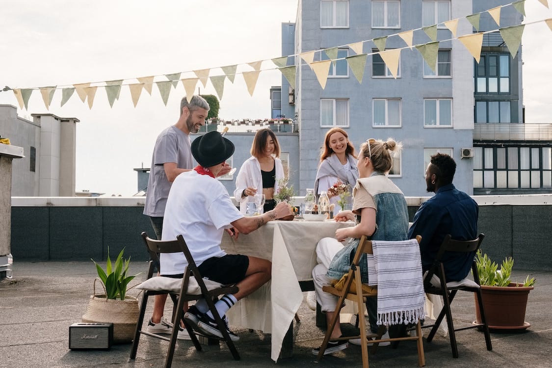 Free People Sitting on Chairs Stock Photo Free People Sitting on Chairs Stock Photo