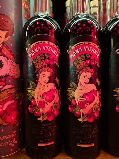 Il balsamo di Riga e il liquore di ciliegia Piana Vyshnia