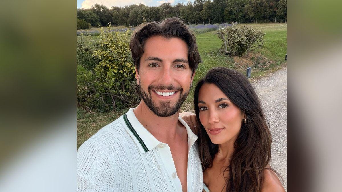 image of The pair got engaged while in Europe. image of The pair got engaged while in Europe.