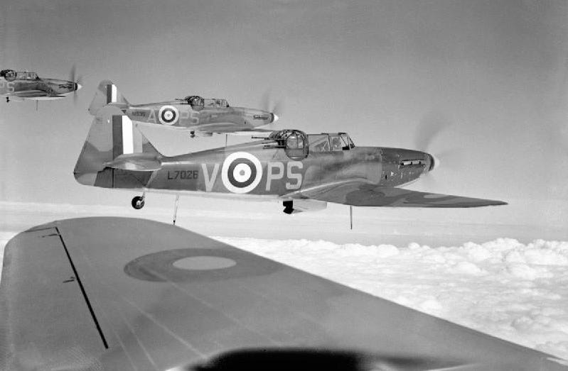 Boulton Paul Defiant Mk II in flight