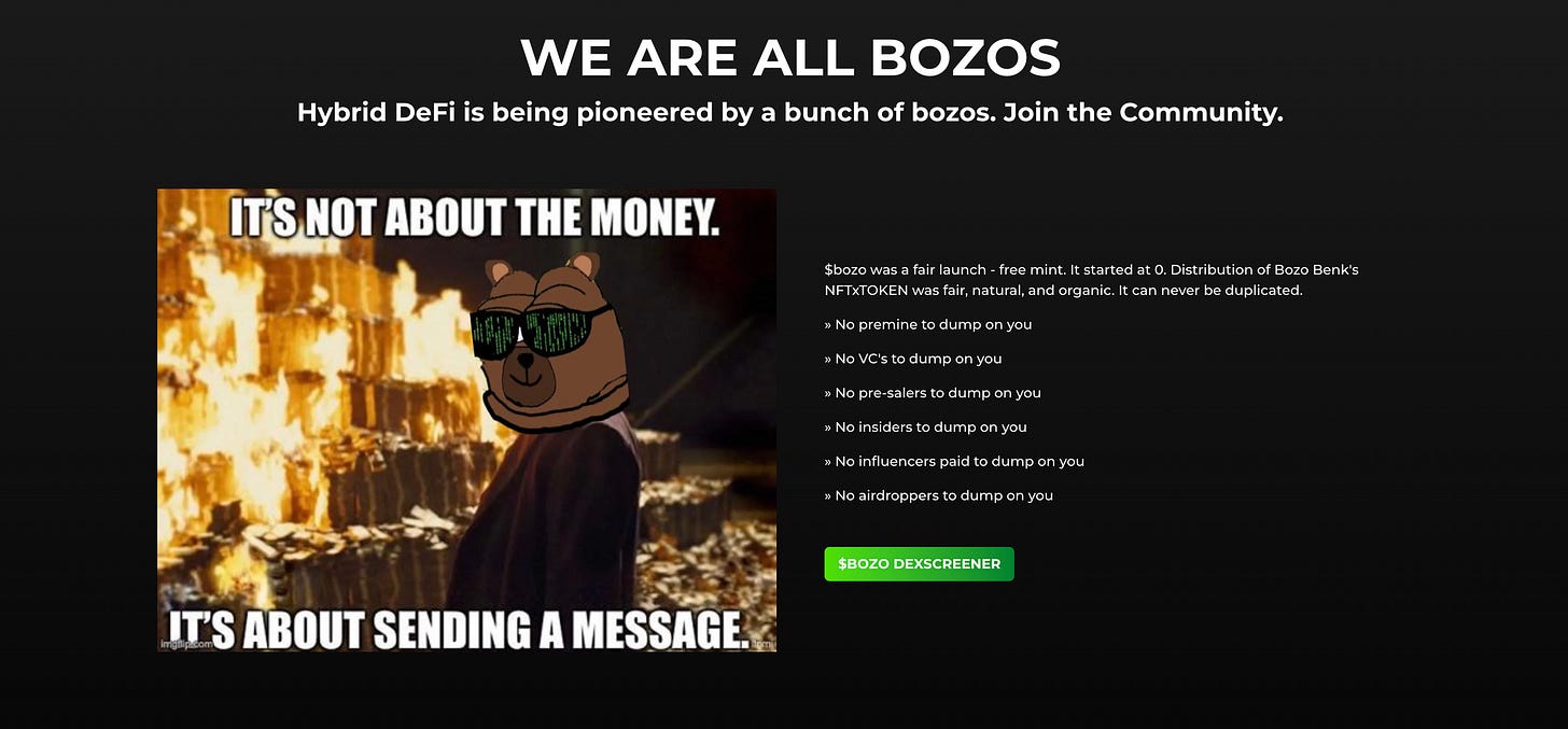 Who, what, where, why, when is the Bozo Benk?