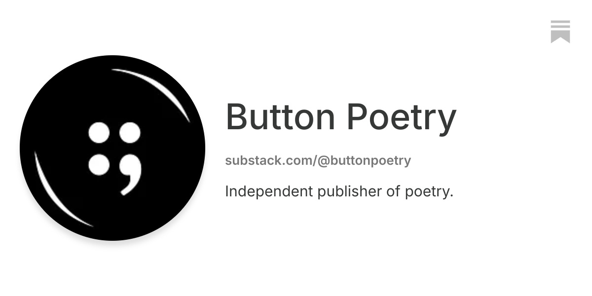 Button Poetry | Substack