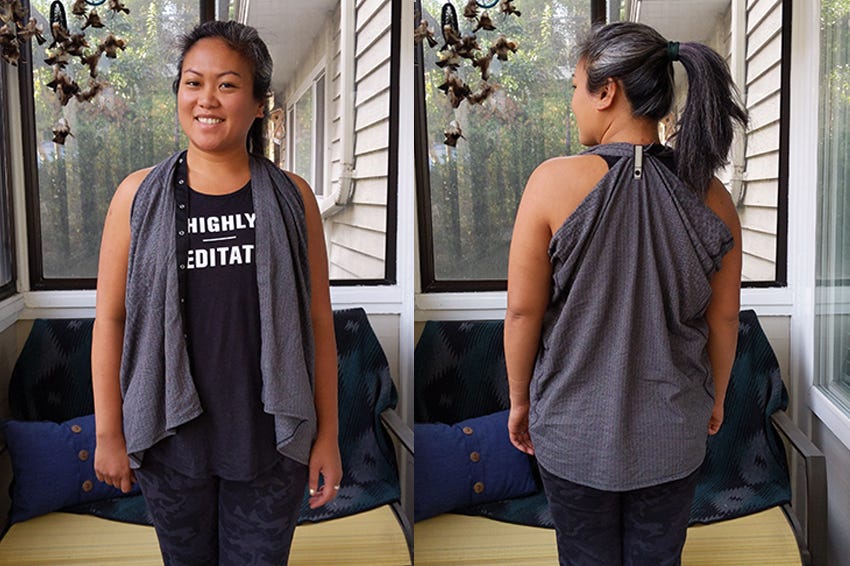 How to Wear a lululemon Vinyasa Scarf as a Vest How to Wear a lululemon Vinyasa Scarf as a Vest
