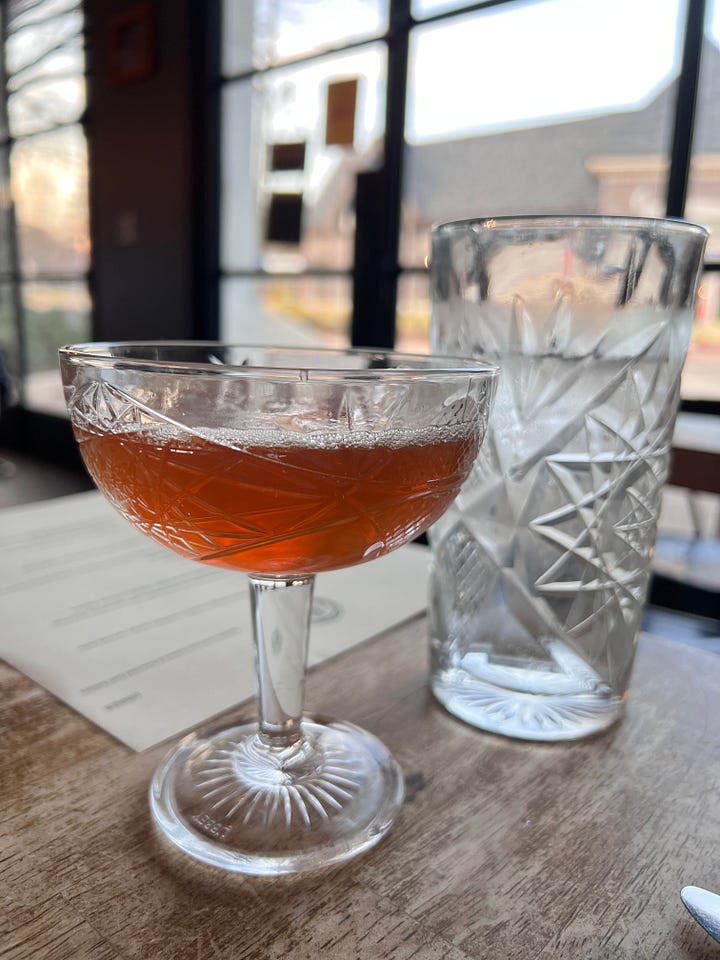 Boulevardier and manhattan cocktails at watkins