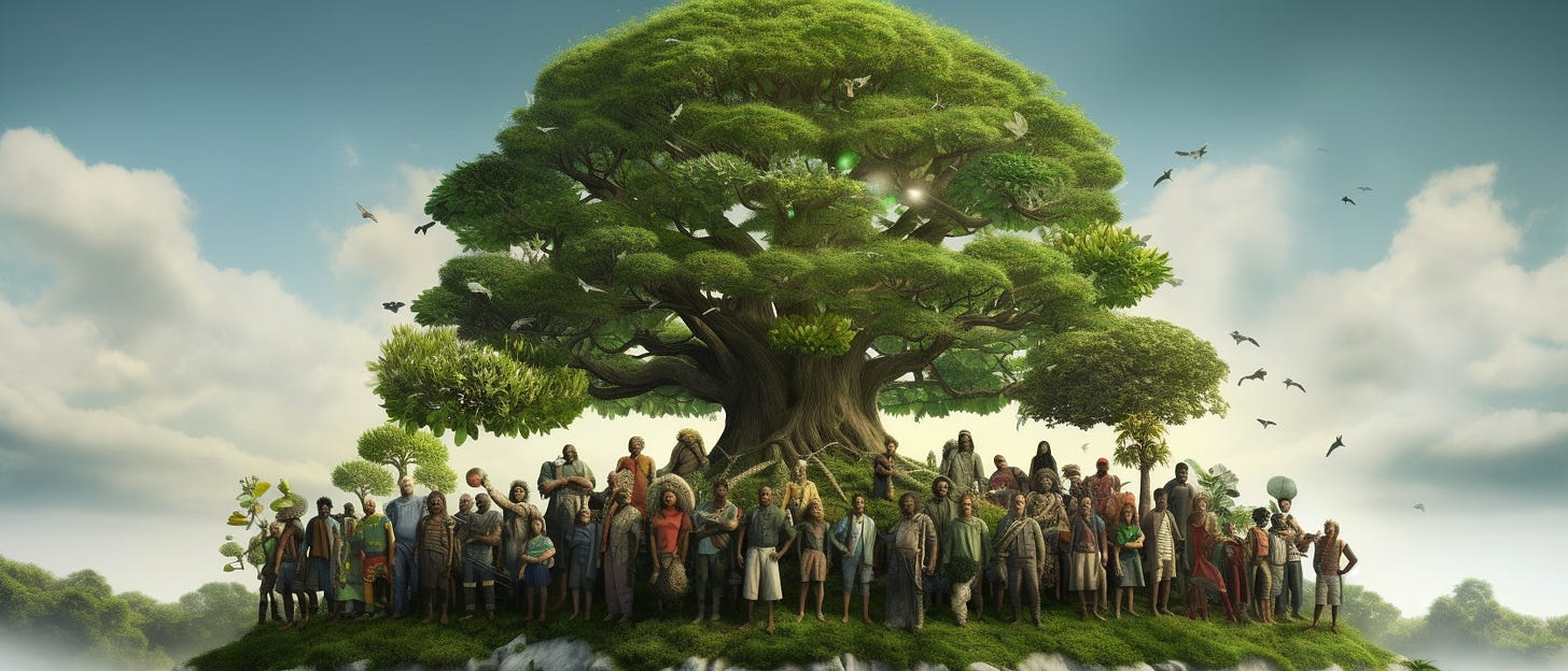 Create a photorealistic image of a group of Mindshifters working together to combat climate change in their everyday lives. The Mindshifters should be depicted as a diverse group of people from different backgrounds and cultures, all united in their mission to create a more sustainable future. They should be shown engaging in a tangible activity related to climate change, such as planting trees, installing solar panels, or riding bicycles. The overall effect should be one of positivity and action, emphasizing the importance of individual and collective efforts in combating climate change. The image should be shot in a natural setting, such as a park or a forest, to emphasize the connection between humans and nature. The colors should be bright and natural, with green and blue tones dominating the image. The Mindshifters should be dressed in practical, comfortable clothing appropriate for their activity, such as gardening gloves or bike helmets. The image should be composed to convey a sense of community and cooperation, with the Mindshifters working together towards a common goal. The facial expressions and body language of the Mindshifters should be positive and engaged, conveying their passion and commitment to the cause. The image should be shot with a high-quality camera to achieve a photorealistic effect. The overall effect should be one of hope and positivity, emphasizing the potential for collective action to combat climate change and create a more sustainable future. Shot on a Hasselblad medium format camera. Carl Zeiss Distagon t* 15 mm f/2.8 ze, Ricoh r1. --ar 21:9 --q 2 --v 5.1 --style raw - 