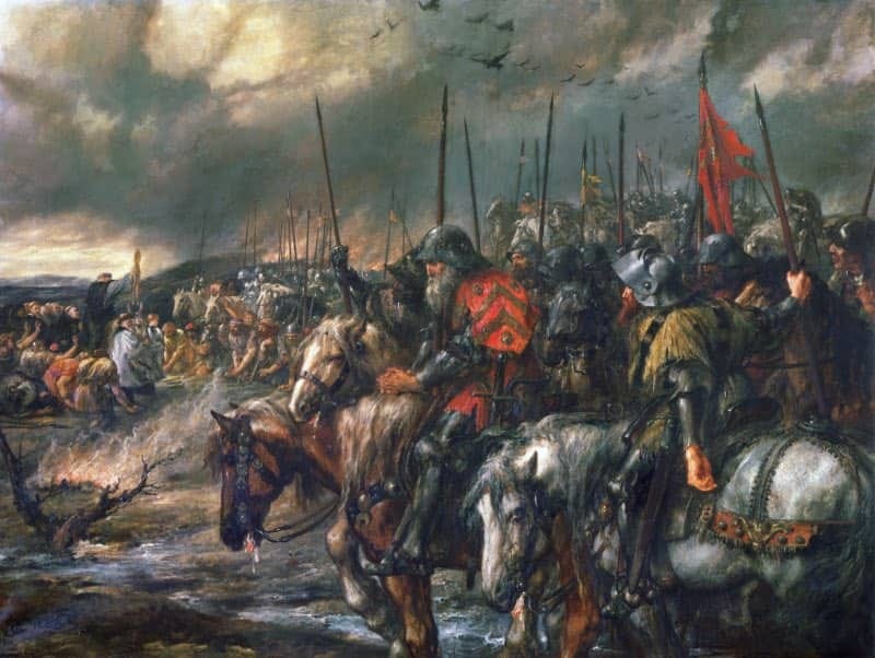 “The Morning of the Battle of Agincourt”; painting by Sir John Gilbert, 1884.