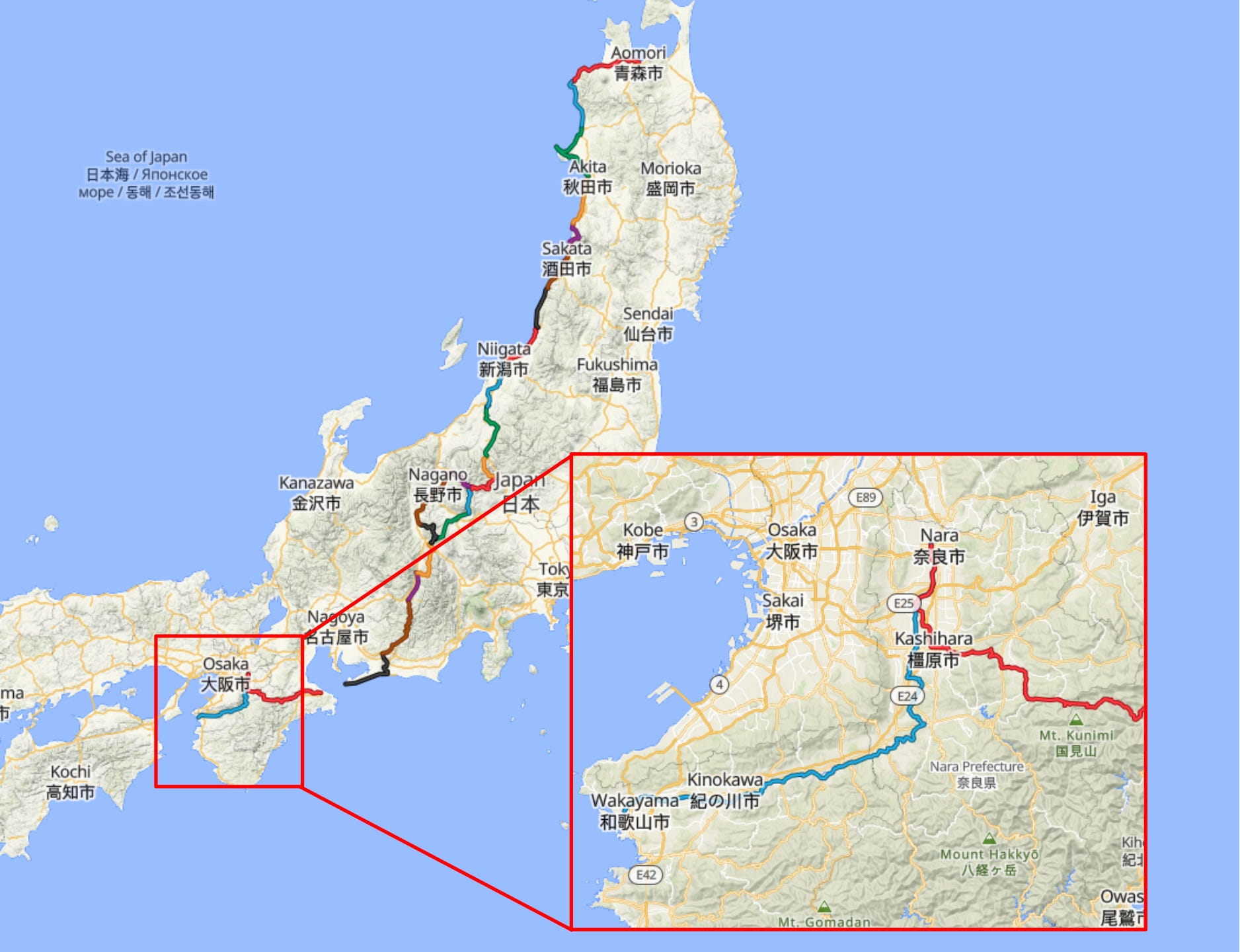 Designing a Cycling Route Across Japan - by John Allard