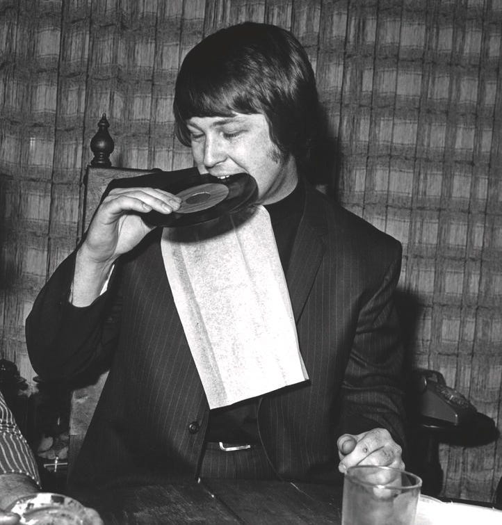 Brian Wilson Eats Funny Stuff Photo Photograph by Michael Ochs Archives -  Pixels