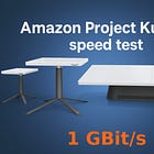 Amazon Project Kuiper satellite terminal showed the promised 1 Gbps