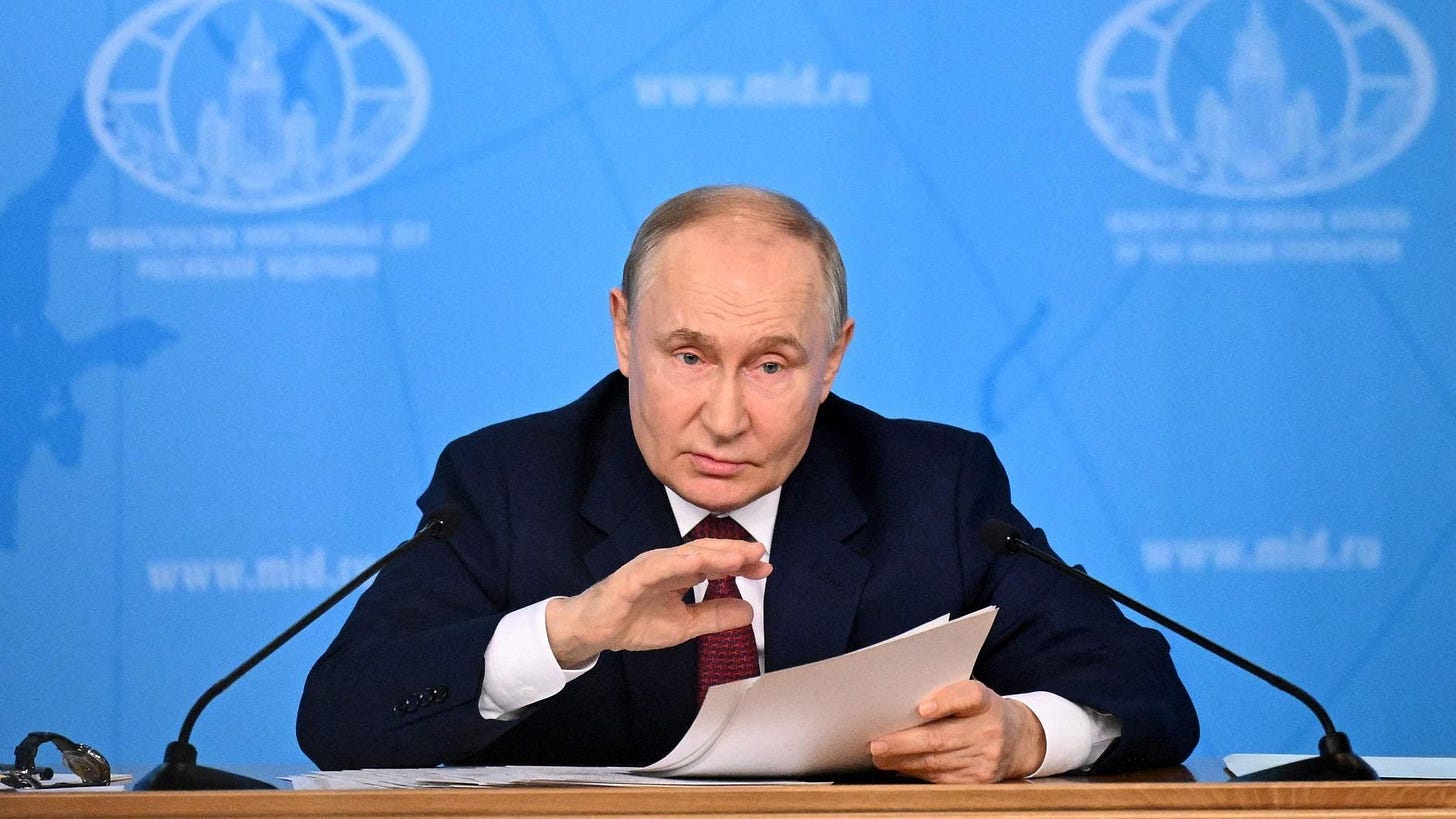 Putin says Ukraine must withdraw troops, end NATO bid for peace talks -  World News