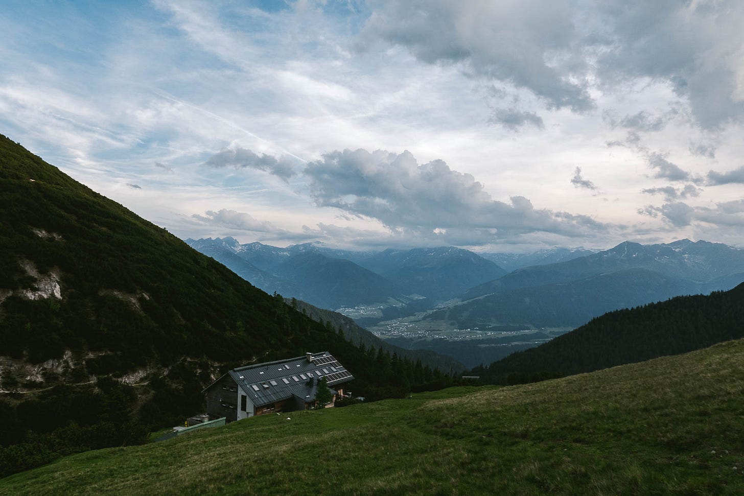 Solsteinhaus around sunset Solsteinhaus around sunset