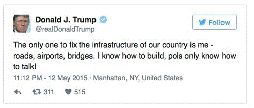 donald trump twitter infrastructure