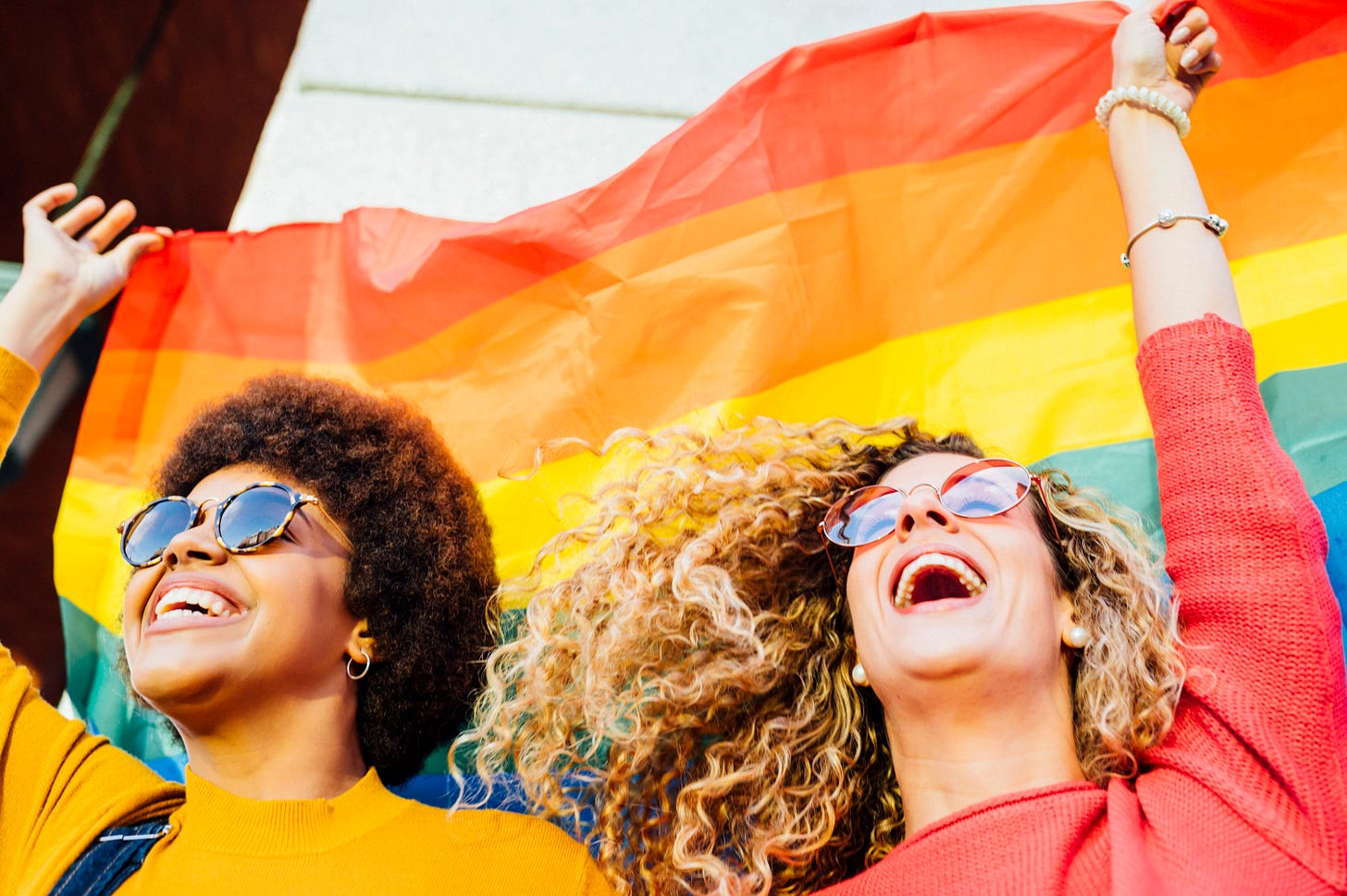 Two women waving pride flags | NDTC teaches candidates how to defeat the GOP's anti-LGBTQ+ rhetoric Two women waving pride flags | NDTC teaches candidates how to defeat the GOP's anti-LGBTQ+ rhetoric