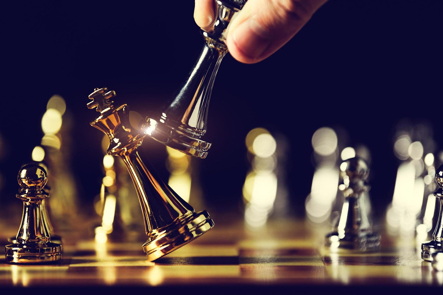 Closeup of a chess game 1313118 Stock Photo at Vecteezy
