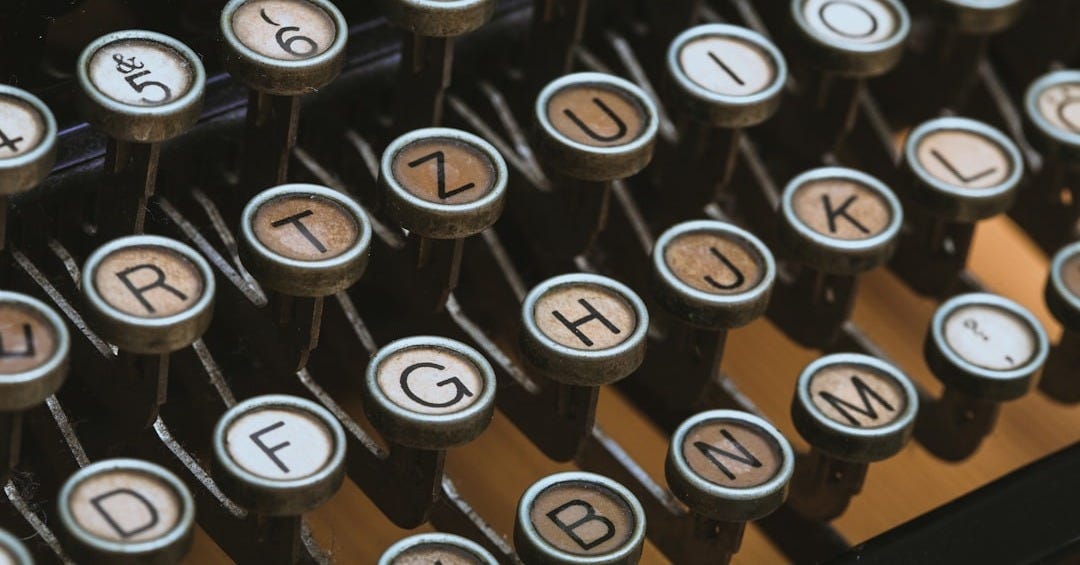 black typewriter