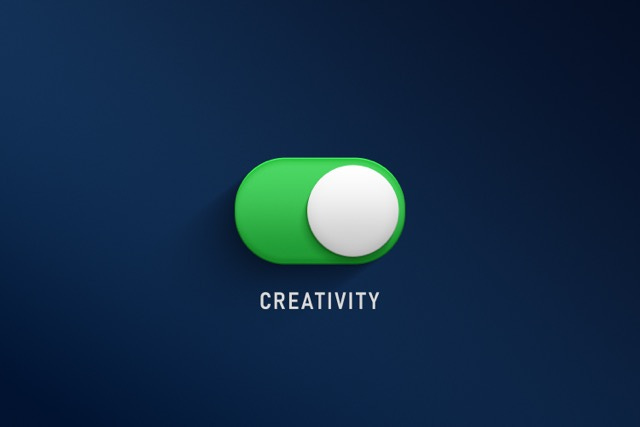 Turn on your creativity button Turn on your creativity button