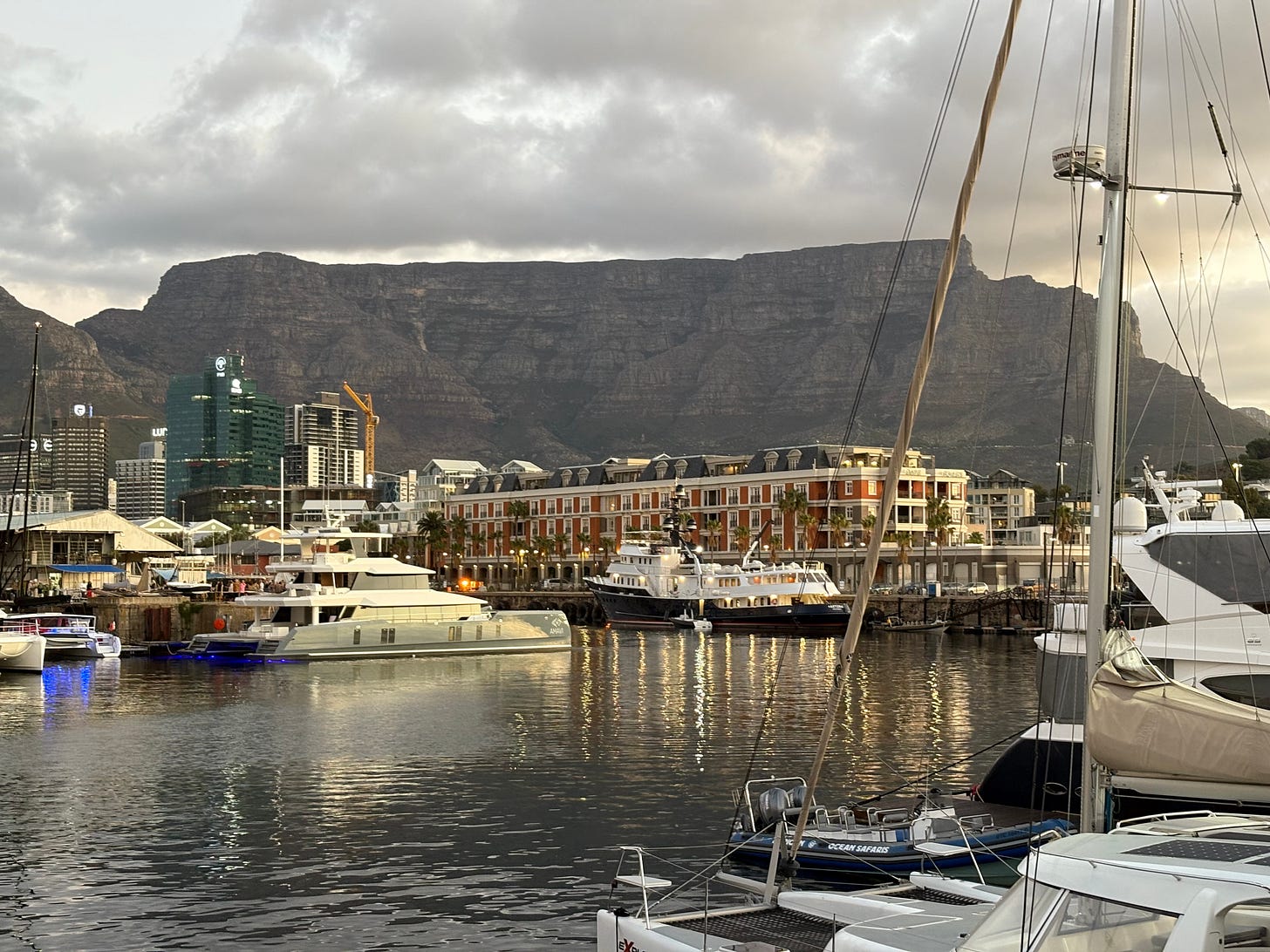 Table Mountain dominates Cape Town, South Africa’s second largest city.