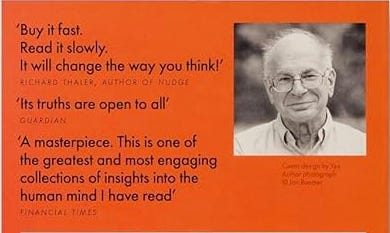 'Thinking Fast and Slow' back cover comments