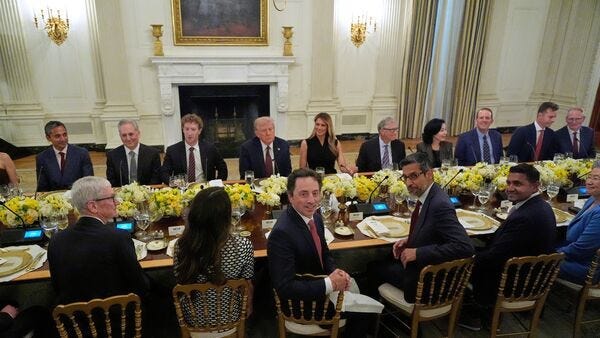 Meta's Mark Zuckerberg & Apple's Tim Cook pledge to invest '$600 billion'  in US at Trump's White House dinner | Today News