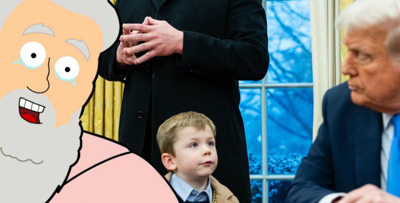 Hot Mic Catches Elon’s Son Telling Trump to 'Shut Up' and 'Go Away'