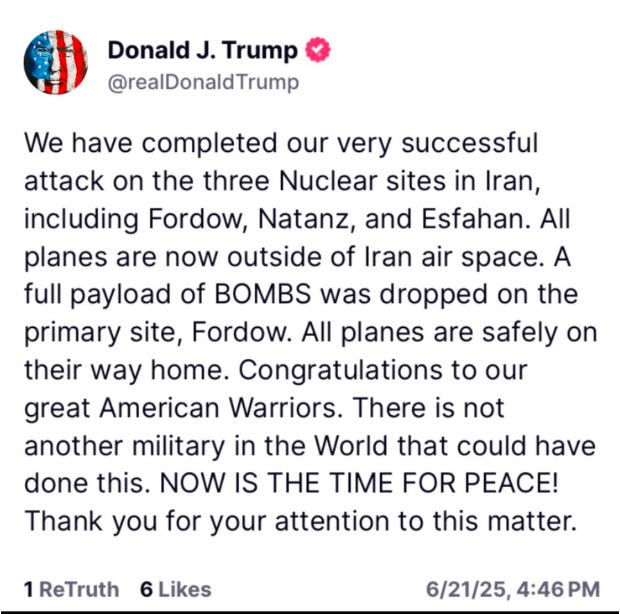 U.S. Bombs Iran Live Updates: Trump Says America Has Struck Three Nuclear  Sites