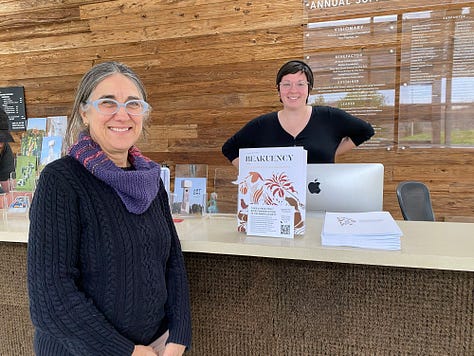 photos taken at various locations where Beakuency zine distribution point was set up.