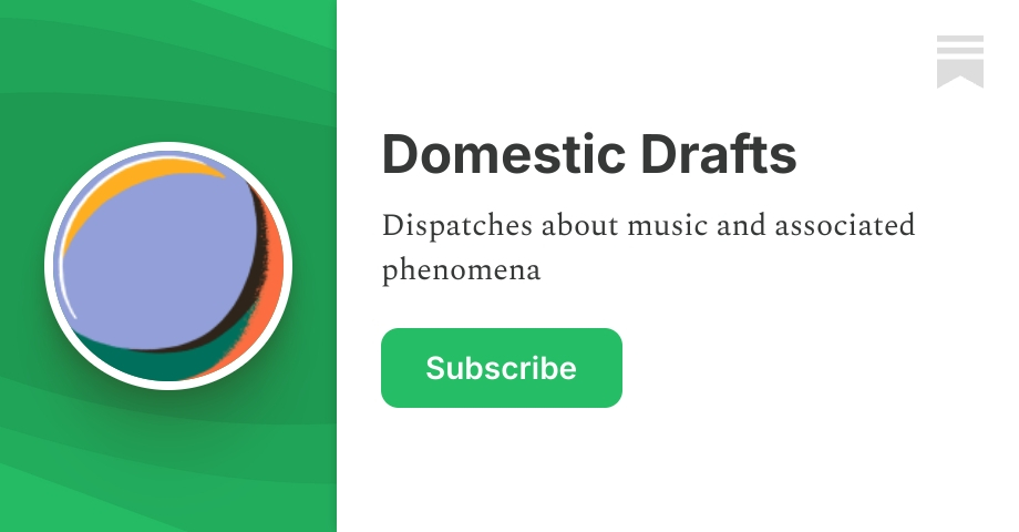 Domestic Drafts | Andy Cush | Substack