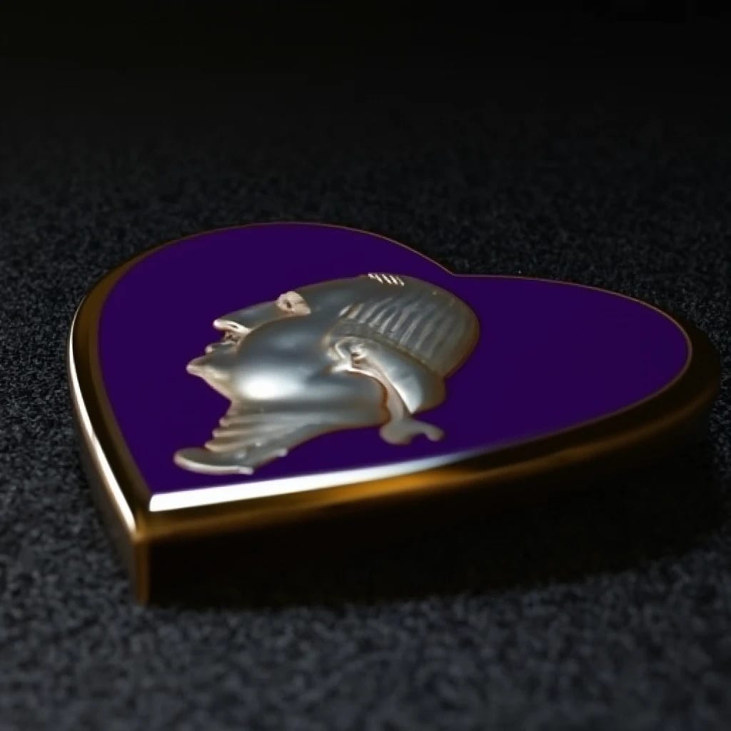 Purple Heart award for wounded soldiers