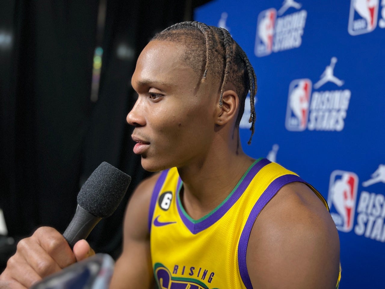 Bennedict Mathurin scored 14 points in 14 minutes in a pair of Rising Stars games.