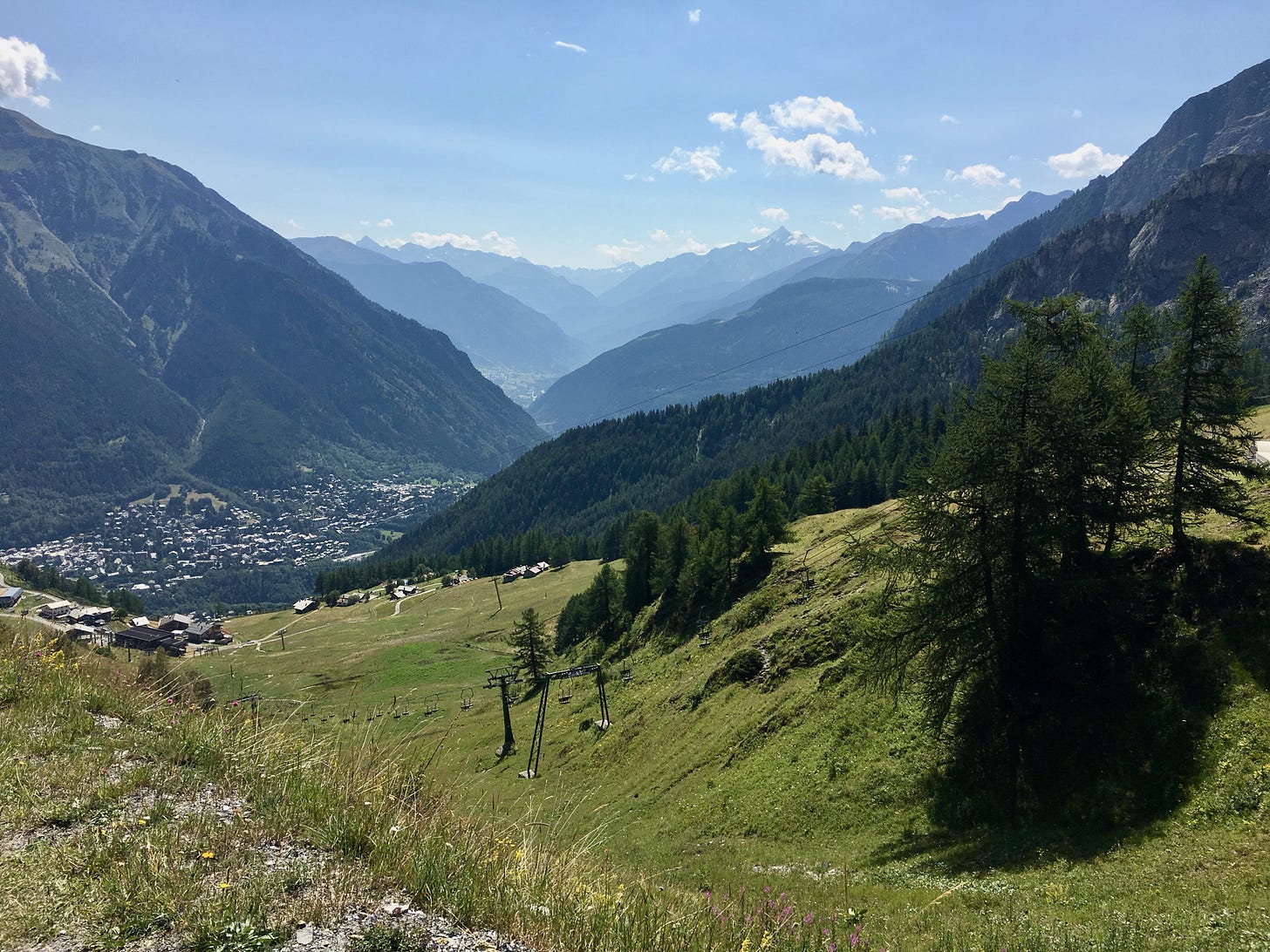 The descent into Courmayeur was long, though. We regretted not taking the ski lifts down.