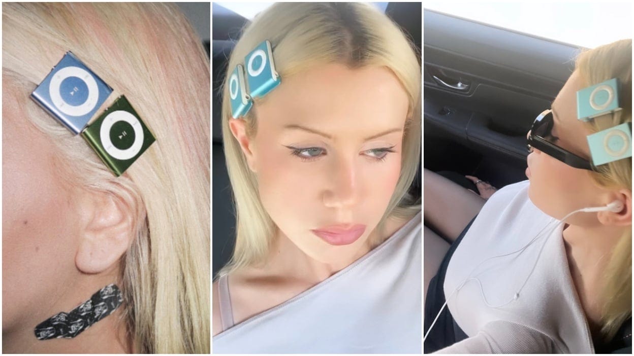 iPod Shuffle hair clips prove the Y2K fashion revival is far from over |  Mashable