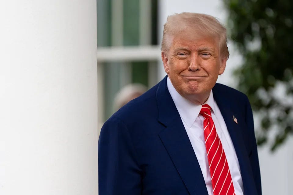 President Donald Trump speaks with reporters in front of the West Wing of the White House, Thursday, May 8, 2025, in Washington. (AP Photo/Alex Brandon) President Donald Trump speaks with reporters in front of the West Wing of the White House, Thursday, May 8, 2025, in Washington. (AP Photo/Alex Brandon)