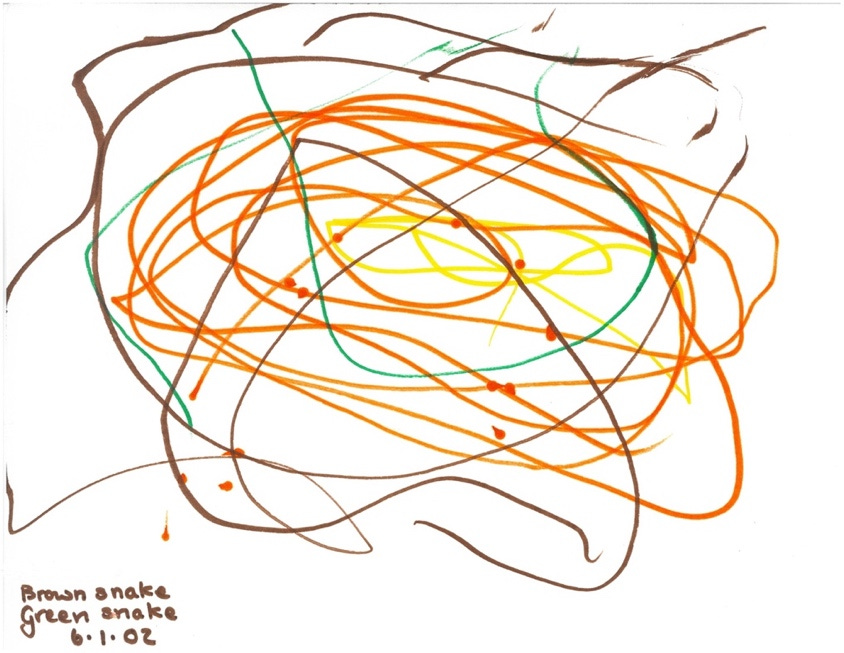 A drawing of a snake

AI-generated content may be incorrect.