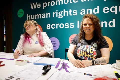 Images include photos of attendees from the Disabled Women & Poverty Event.