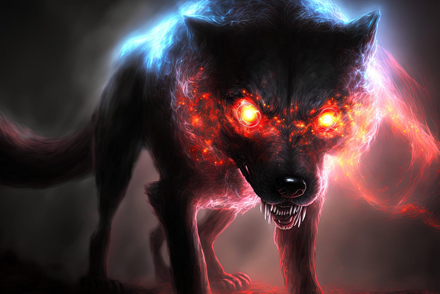 Artist rendering of a Hellhound