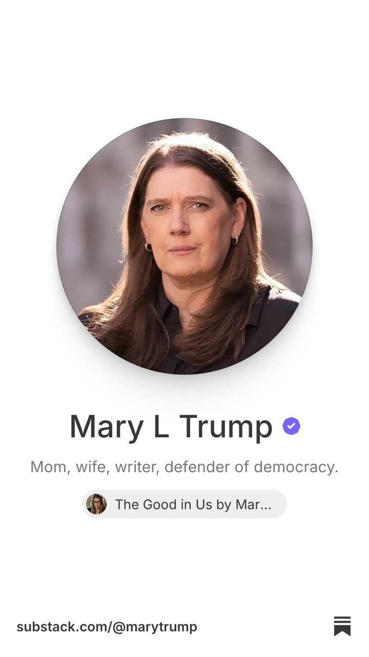 Mary L Trump | Substack