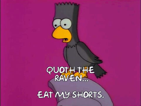 The Simpsons Treehouses of Horror I and XVIII: Quoth the Raven, "Eat My  Shorts!"