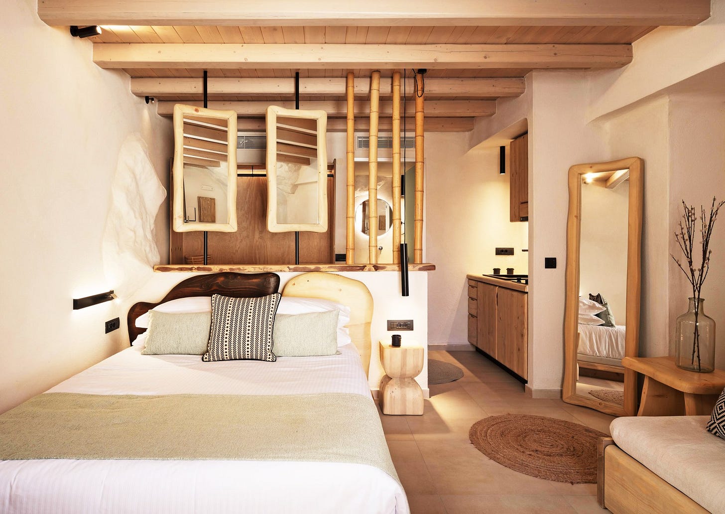 A bedroom at Manili Boutique Suites & Villas, Archanes - one of the best hotels in Crete