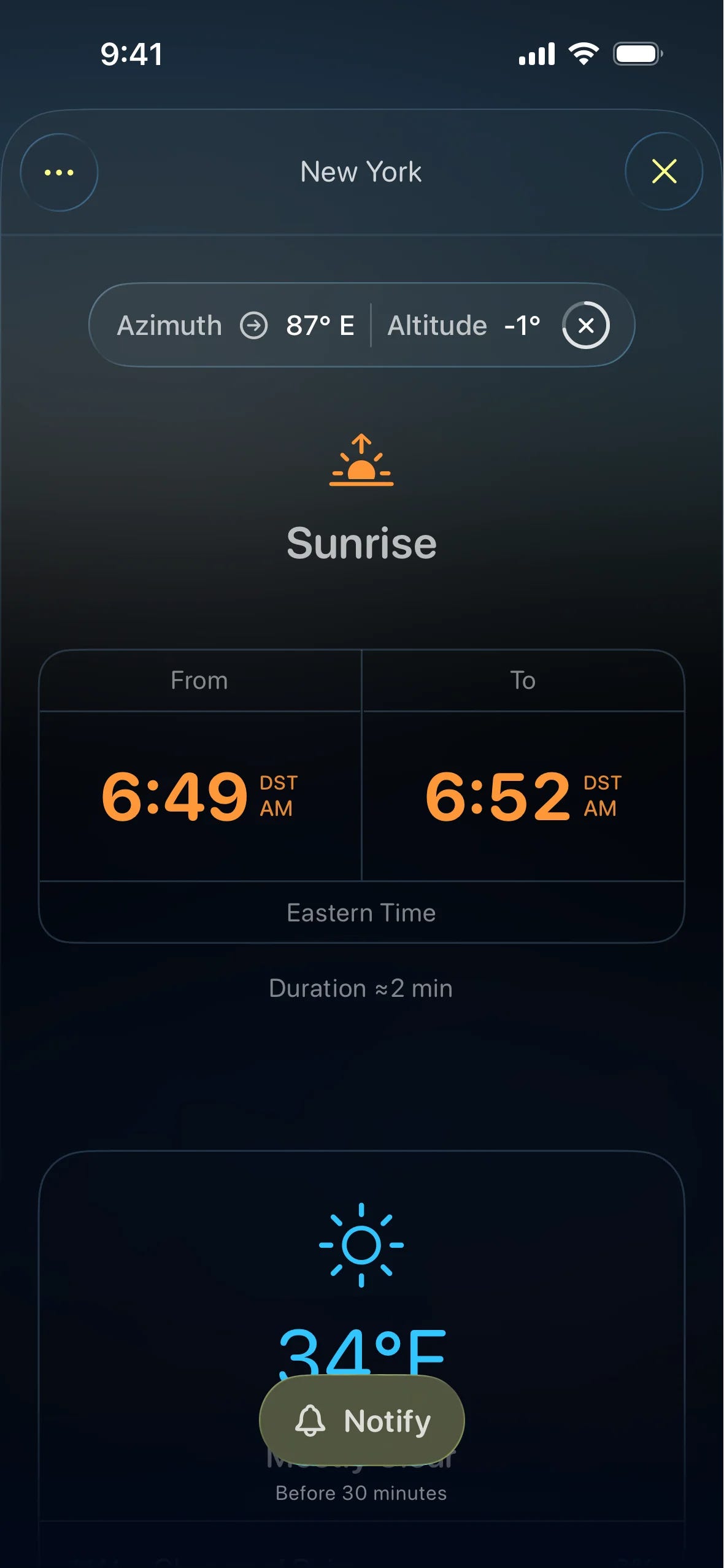 Change of background with the different times of the day.