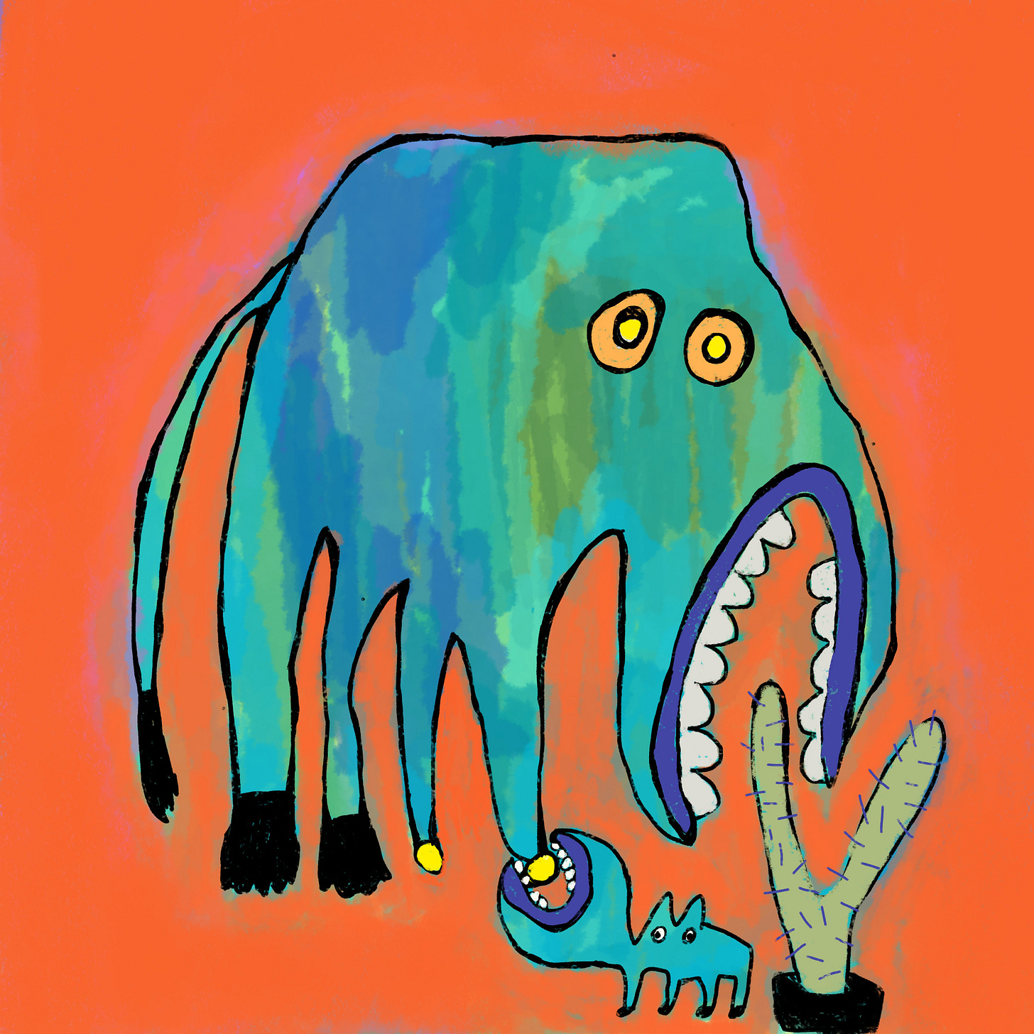 Mom eat cactus by @Badri130