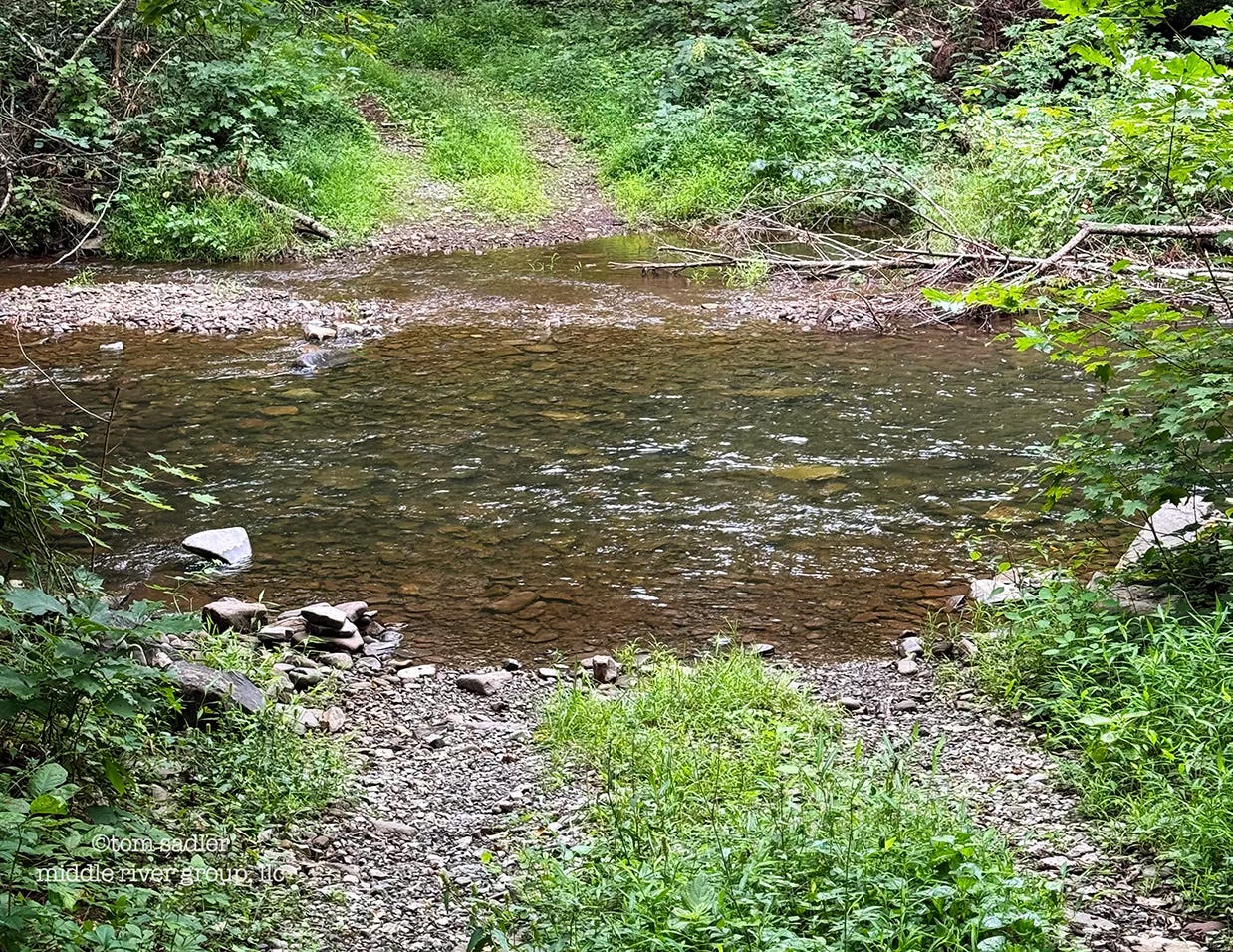 ford across a Virginia mountain stream