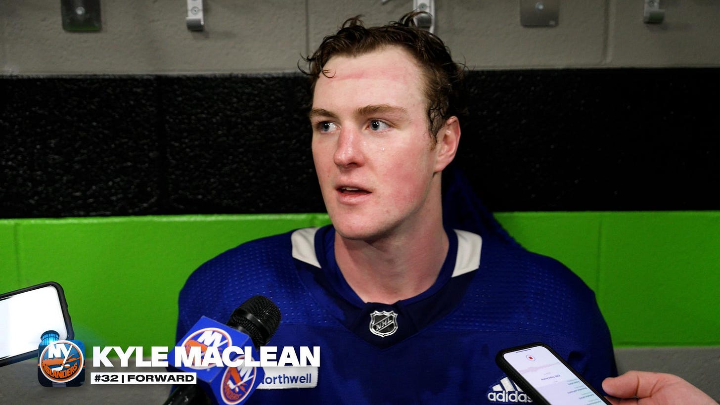 Kyle MacLean's Islanders Debut a Family Affair | New York Islanders Kyle MacLean's Islanders Debut a Family Affair | New York Islanders
