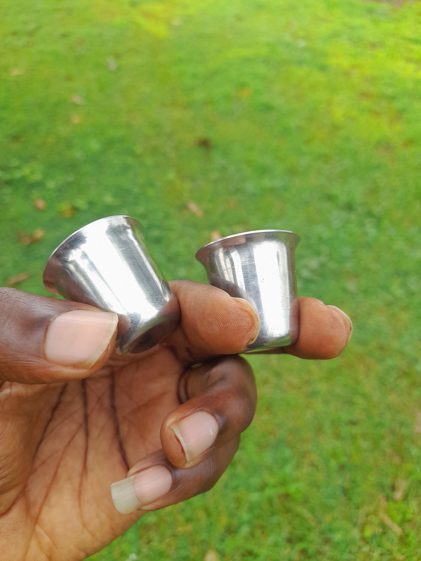 The doll sized special purpose cups featuring our lawn and jezebel fingers