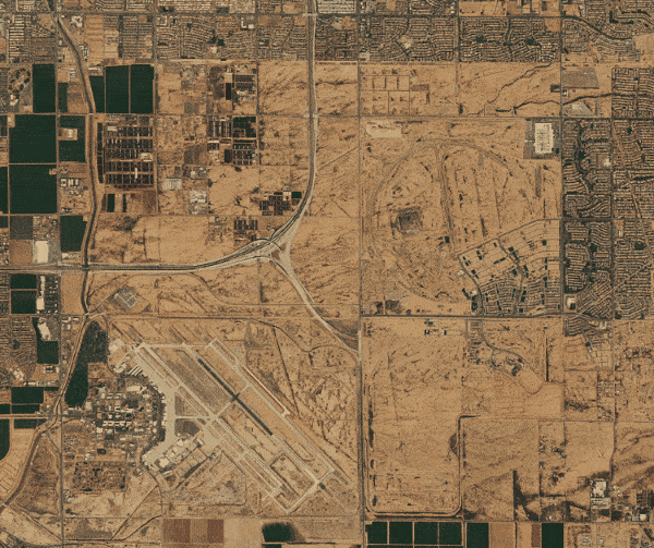 plusieurs images satellites montrant la prograssion des DC dans l'arizona