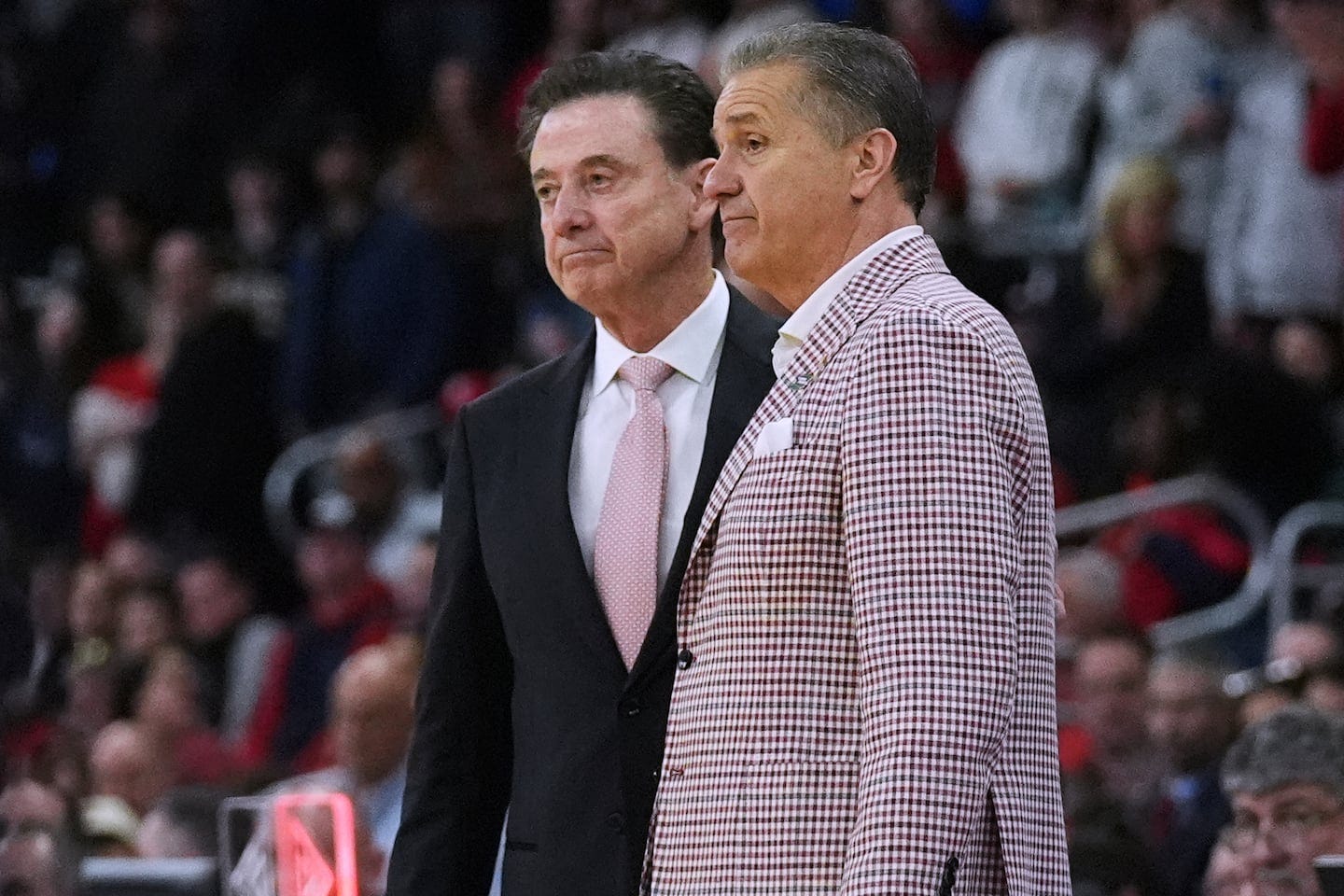 Rick Pitino and John Calipari watched the final seconds together in Providence.